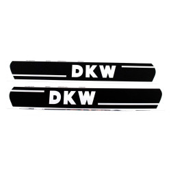 Tank Sticker Dimensions 330mm X 40mm Color Background Matt Black Lettering Glossy White For Moped, Moped