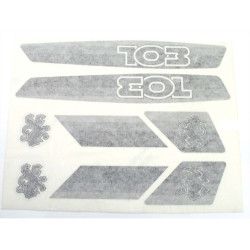 Sticker Set 8 Pieces Gray For Peugeot 103 Moped Moped
