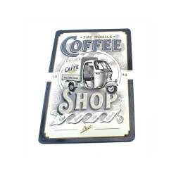 Large Tin Sign For Piaggio Vespa APE Moped Moped Coffee Shop