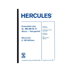 Parts Catalog 215 Pages For Hercules K 125 BW V1, V2