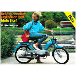 Brochure A4 Original Zündapp Moped Star 1 For Zündapp Moped Star 1