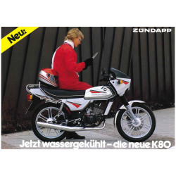 Brochure A4 Original NEW Zündapp Now Water-cooled-the New K80 For Zündapp K80