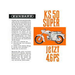 Zündapp KS50 Super 4,6 PS Flyer/Prospectus