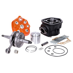 Big Bore Cylinder Kit MVT Iron Max With 44.8mm Crankshaft PP=13mm 90cc For Piaggio/Derbi D50B0