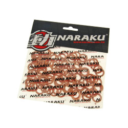 Copper Seal Rings Naraku 10x16x1.5mm 100 Pcs