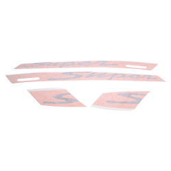 Decal Set / Sticker Set "Super" OEM Orange Color For Vespa GTS Super Sport 85/B