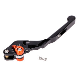 Brake Lever Puig 3.0 Front Adjustable, Foldable, Adjustable Length - Black Orange