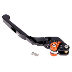 Clutch Lever / Brake Lever Puig 3.0 Rear Adjustable, Foldable, Adjustable Length - Black Orange