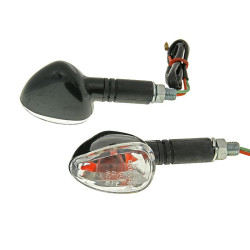 Indicator Light Set M10 Thread Black Doozy Transparent, Long Version