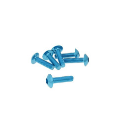 Fairing Screws Hex Socket Head - Anodized Aluminum Blue - Set Of 6 Pcs - M5x20