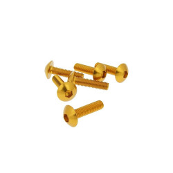 Fairing Screws Hex Socket Head - Anodized Aluminum Gold - Set Of 6 Pcs - M5x20