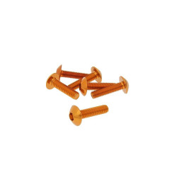 Fairing Screws Hex Socket Head - Anodized Aluminum Orange - Set Of 6 Pcs - M5x20