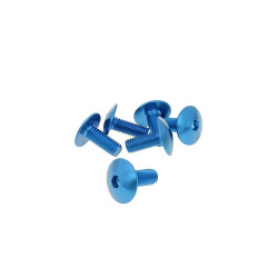 Fairing Screws Hex Socket Head - Anodized Aluminum Blue - Set Of 6 Pcs - M6x15
