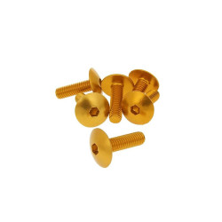Fairing Screws Hex Socket Head - Anodized Aluminum Gold - Set Of 6 Pcs - M6x20
