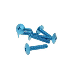 Fairing Screws Hex Socket Head - Anodized Aluminum Blue - Set Of 6 Pcs - M6x30