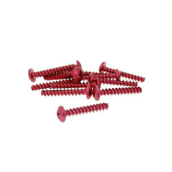 Fairing Screws Anodized Aluminum Red - Set Of 12 Pcs - M5x30