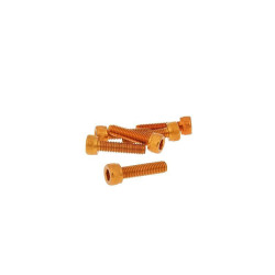 Hexagon Socket Screw Set - Anodized Aluminum Orange - 6 Pcs - M5x20 - Styling