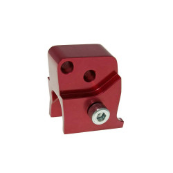 Shock Extender CNC 2-hole Adjustable Mounting - Red For Peugeot Horizontal