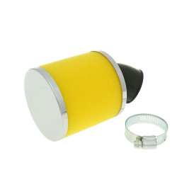 Air Filter Big Foam 28-35mm Bent Carb Connection (adapter) Yellow