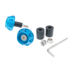 Handlebar / Bar Ends Anti-vibration Flat 13.5 / 17.5mm (incl. Adapter) - Blue