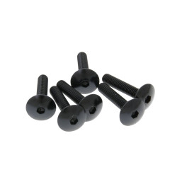 Fairing Screws Hex Socket Head - Anodized Aluminum Black - Set Of 6 Pcs - M6x30