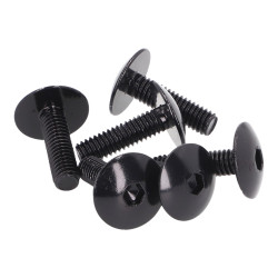 Fairing Screws Hex Socket Head - Anodized Aluminum Black - Set Of 6 Pcs - M6x20