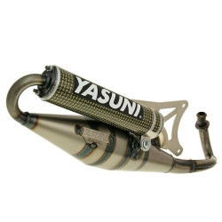 Exhaust Yasuni Scooter Z Yellow Carbon Fiber For Piaggio