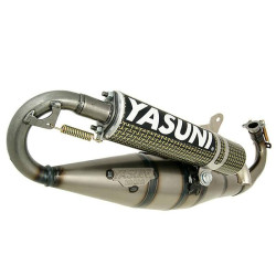 Exhaust Yasuni Carrera 16 Yellow Carbon Fiber For Piaggio