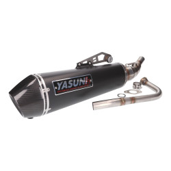 Exhaust Yasuni Scooter 4 Black Edition For Honda PCX 125ccm ABS Euro4 2017-2020