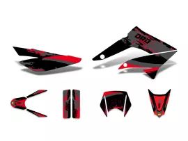 Decal Set Black-red-grey Matt For Derbi Senda DRD 11-17