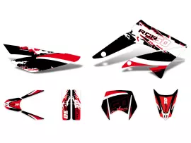 Decal Set Black-white-red Glossy For Gilera RCR 11-17