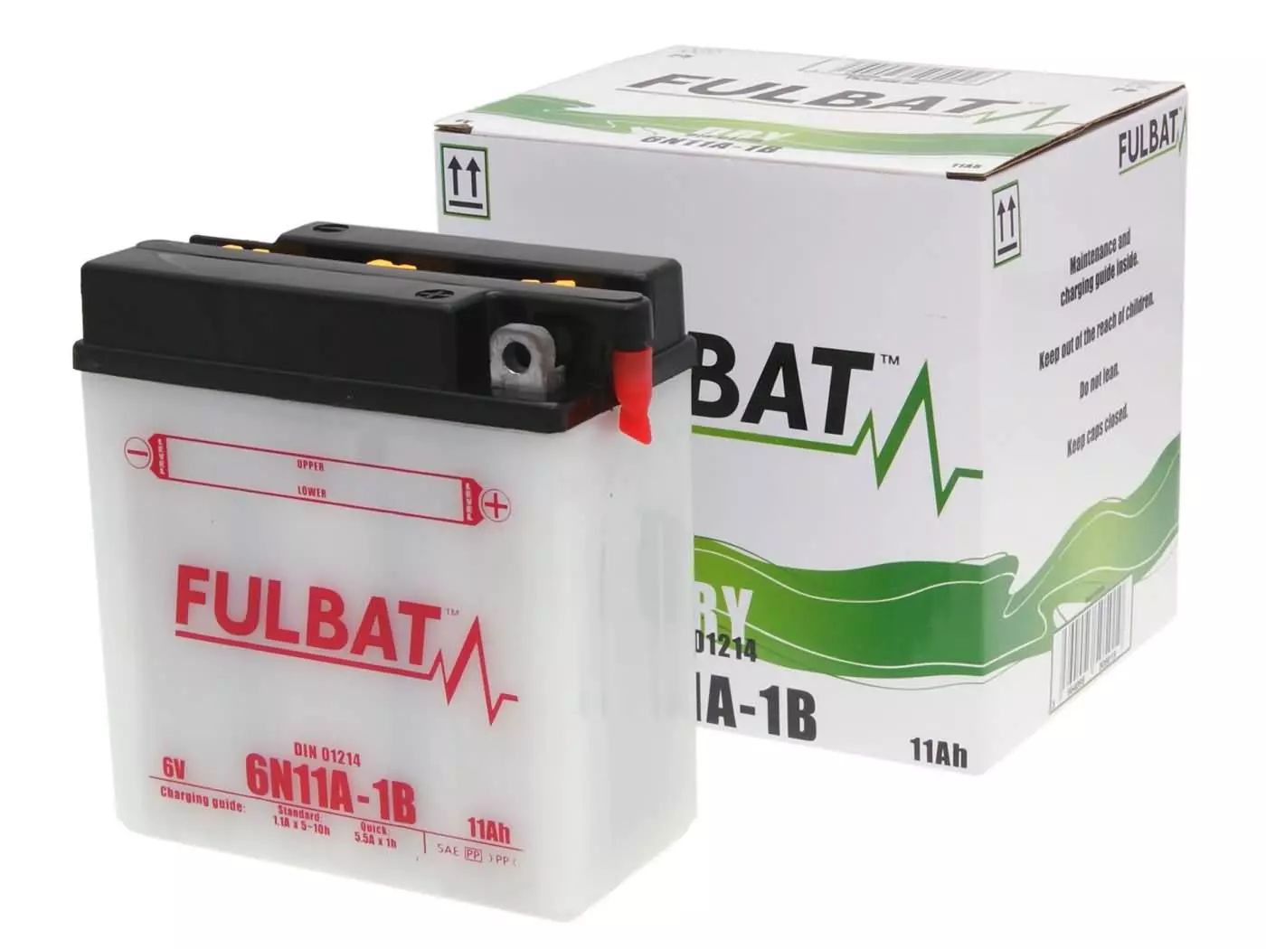 Battery Fulbat 6V 6N11A-1B DRY Incl. Acid Pack