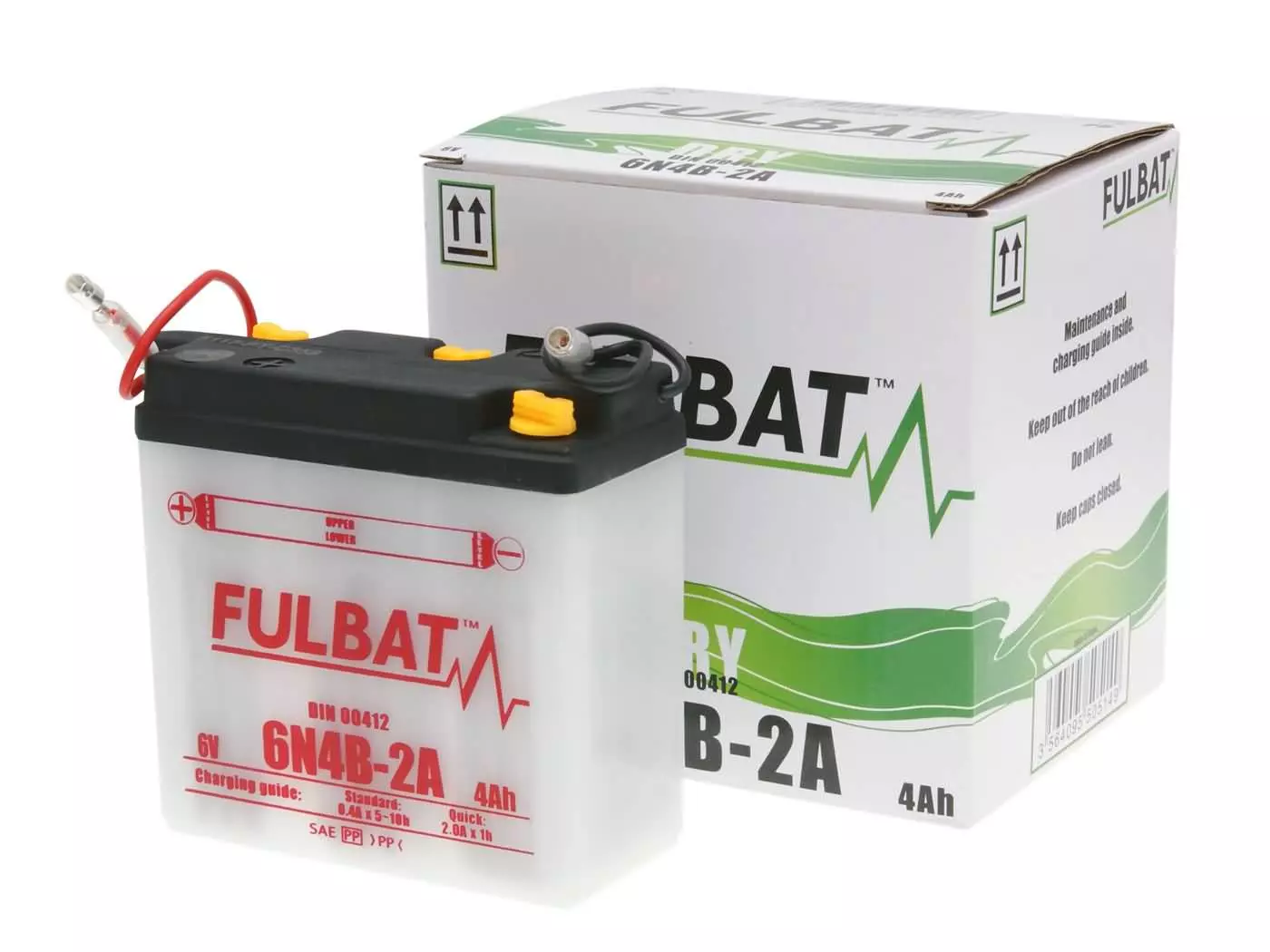 Battery Fulbat 6V 6N4B-2A DRY Incl. Acid Pack