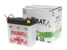 Battery Fulbat 6V 6N4B-2A DRY Incl. Acid Pack