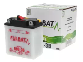 Battery Fulbat 6V 6N6-3B DRY Incl. Acid Pack