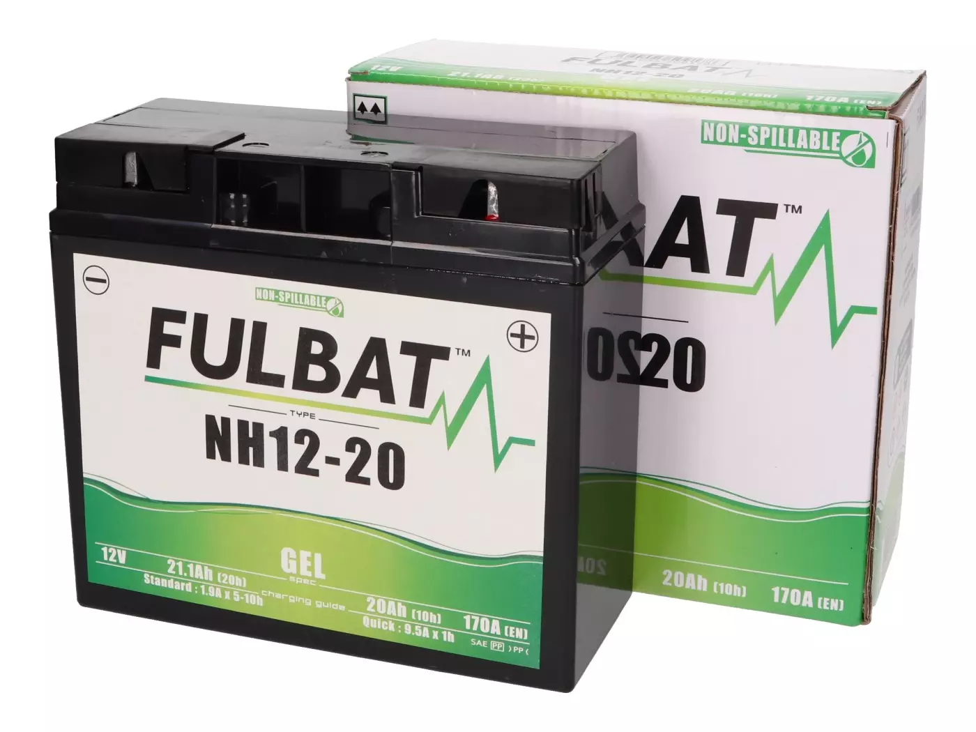 Battery Fulbat NH12-20, NH12-18, 51913 GEL For Ride-on Mower, Mowing Machine