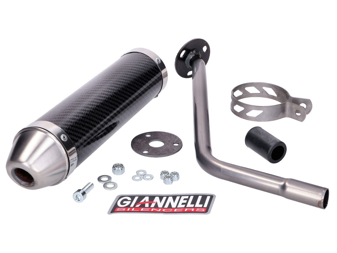Muffler Giannelli Carbon For Peugeot XP6 SM 50 2006-2007, Motorhispania Furia Max 50