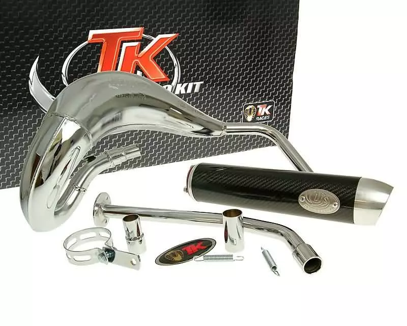 Exhaust Turbo Kit Bufanda RQ Chrome For Yamaha DT50 (03-), MBK X-Limit (03-), Malaguti