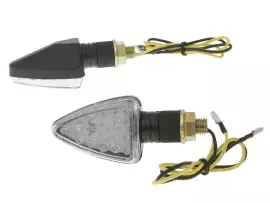 Indicator Light Set M10 Thread LED Black Mini, Short Version