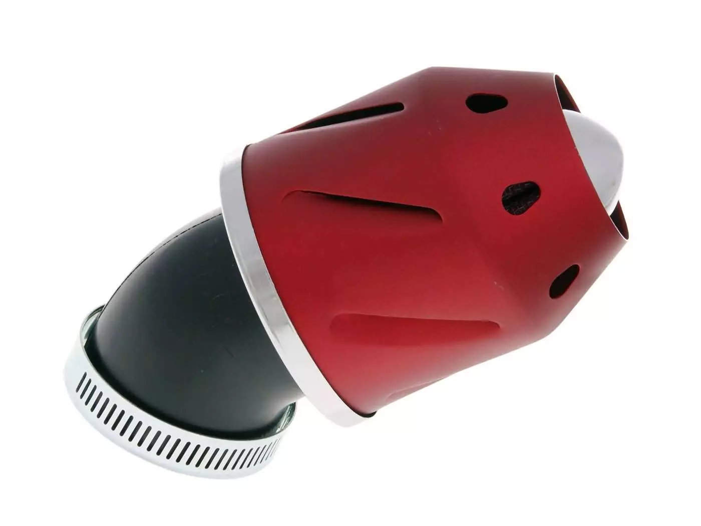Buy now: Air Filter Grenade Red Bent Version 35/48mm Carb Connection (adapter) Air Filter Grenade Red Bent Version 35/48mm Carb Connection (adapter)