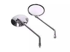 Mirror Set M8 Thread Chromed Round Shape