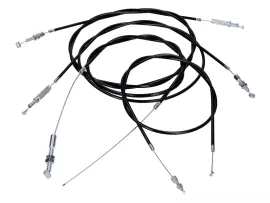 Cable Set W/ Throttle Cable, Front And Rear Brake Cable, Clutch Cable For Puch Maxi E50