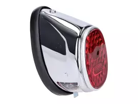 Tail Light Assy Moped Oval Chromed Universal For Puch MS, MV, Maxi, Kreidler, Zündapp