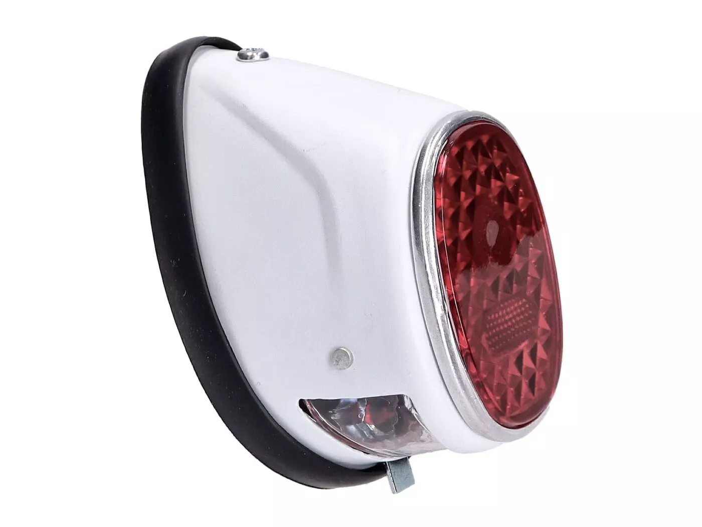 Tail Light Assy Moped Oval White Universal For Puch MS, MV, Maxi, Kreidler, Zündapp