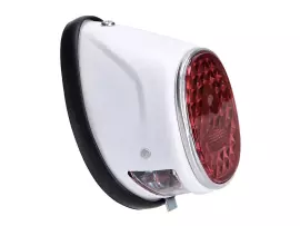 Tail Light Assy Moped Oval White Universal For Puch MS, MV, Maxi, Kreidler, Zündapp