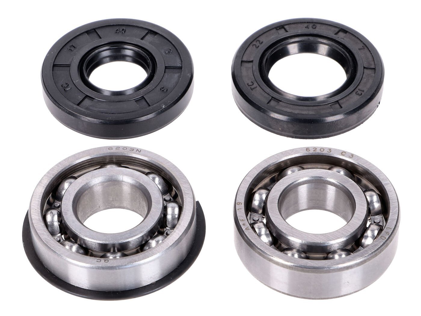 Crankshaft Bearing Set Incl. Oil Seals For Puch Maxi E50 Old Engine Type