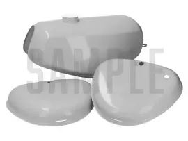 Fuel Tank And Side Cover Set Silver Metallic For Simson S50, S51, S70