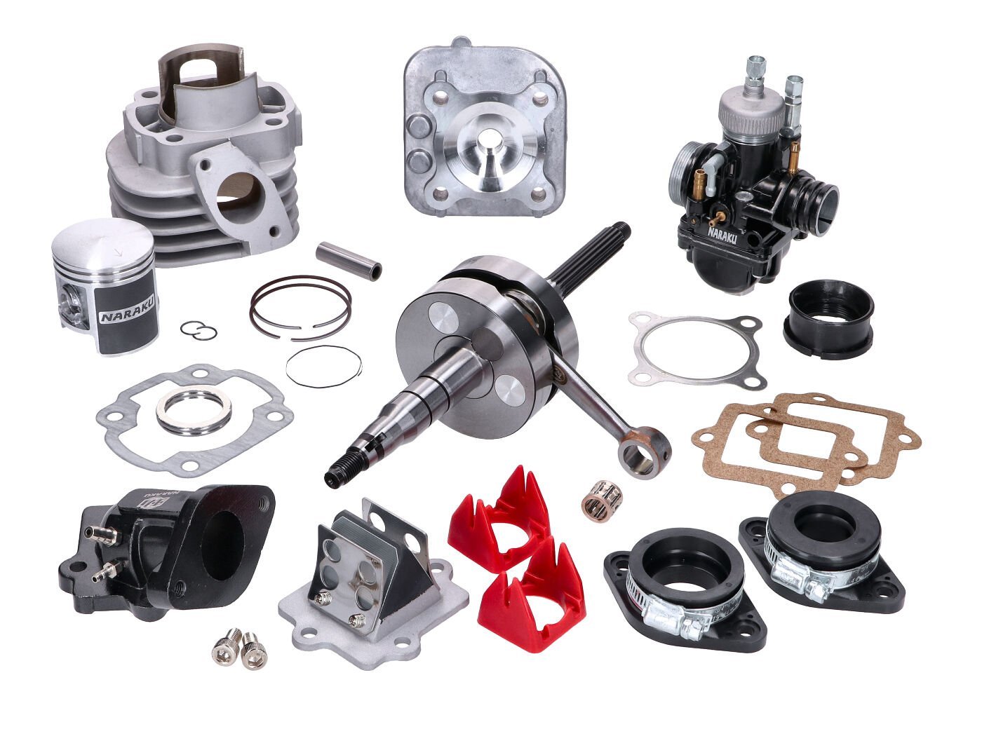 Tuning Kit Naraku RevUp Aluminum Cylinder 70cc 10mm Piston Pin For Minarelli Horizontal AC