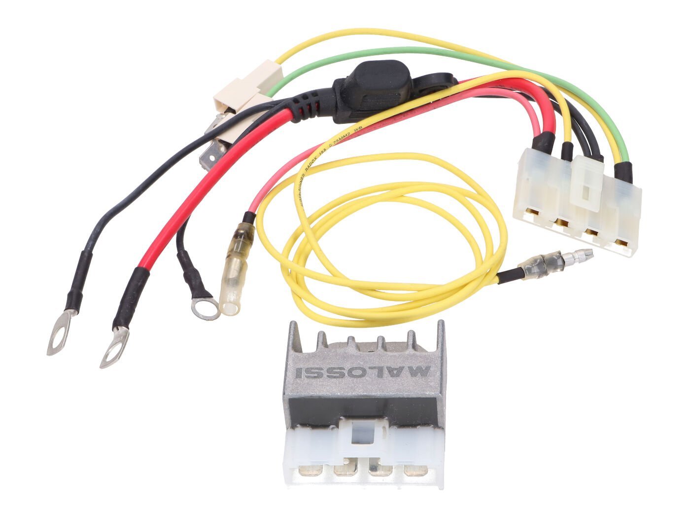 Voltage Regulator Malossi VesPower Incl. Cable Set For Vespa 125 GTR 2, TS 2, 150 Sprint V 2, Super 2, 200 Rally 2, PX80-200, PE, Lusso, Cosa