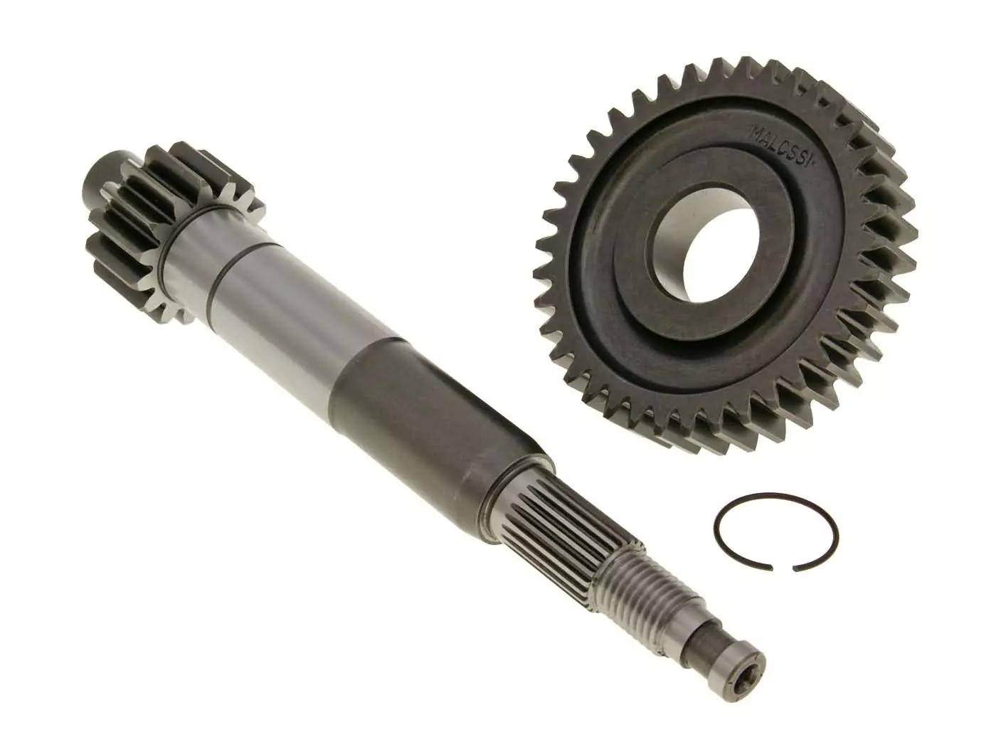 Primary Transmission Gear Kit Malossi HTQ 15/38 17.7mm Countershaft Diameter For Aprilia SR, Derbi GP, Gilera, Piaggio, Vespa